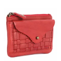 KOMPANERO Mia Red Leather Textured Wallet image 2