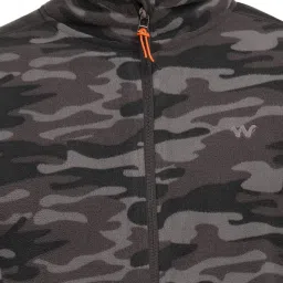 Wildcraft Black Regular Fit Camouflage Jacket image 5