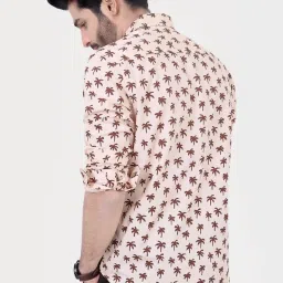 Vastrado Brown Cotton Relaxed Fit Printed Shirt image 2
