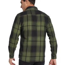 METTLE Olive Regular Fit Checks Shirt image 2