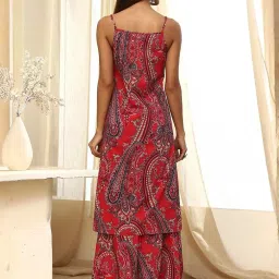 Biba Magenta Cotton Printed Kurta With Pant image 2