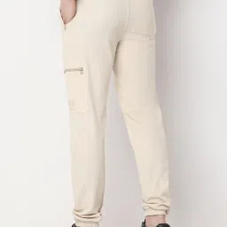 Underjeans By Spykar Beige Blended Solid Regular Fit Trackpants image 2