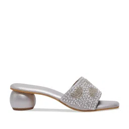 Eridani Women's Esha Silver Casual Sandals image 2