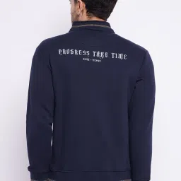 Duke Navy Regular Fit Printed Sweatshirt image 2