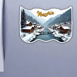 GIFTODAY White & Grey Mussorie Printed Fridge Magnets image 2