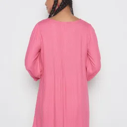 Global Desi Pink Embroidered Tunic image 2