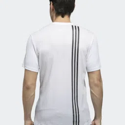 Adidas White Regular Fit Printed Sports T-Shirt image 2