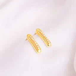 GIVA 92.5 Sterling Silver Golden Vintage Glamour Stud Earrings-picture-22