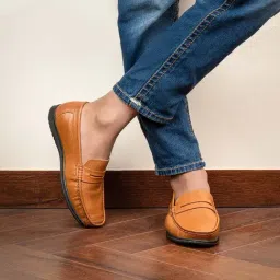 Red Chief Men's RC3615 Camel Casual Loafers-image-7