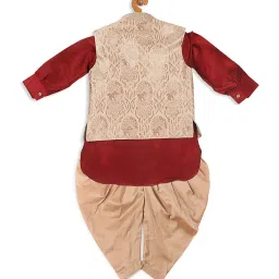 VASTRAMAY SISHU Golden & Maroon Printed Kurta Set image 2