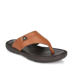 Shences Men's Tan Thong Sandals image 2
