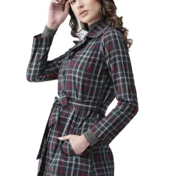 Style Quotient Navy Checks Jacket image 3