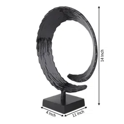De Maison Decor Black Aluminium Antique Serene Ripples Ring image 5