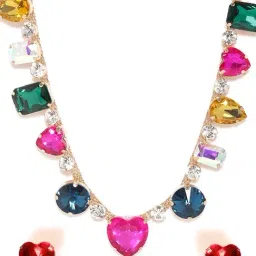 Rubans Gold-Tone Plated Multicolor Set for Women image 4