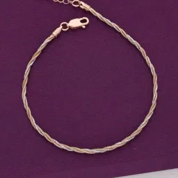 Kai Jewel Sterling Silver Timeless Weave Silver Rose Gold Bracelet for Women-picture-16