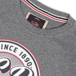 U.S. Polo Assn. Dark Grey Cotton Regular Fit Printed Sweatshirt image 4