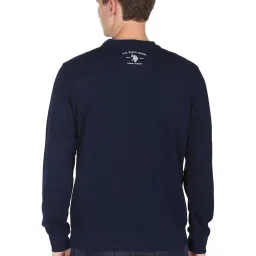 U.S. Polo Assn. Navy Blue Cotton Regular Fit Printed Sweatshirt image 2
