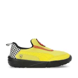 Puma Kids Ferrari Bao Kart PS Spectra Yellow & Black Casual Slip-Ons-image-32