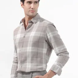 Rare Rabbit Brown Regular Fit Checks Shirt image 4