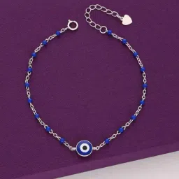 Kai Jewel Sterling Silver Stylish Single Evil Eye Blue Beads Bracelet for Women-picture-41