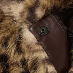 American Eagle Brown Regular Fit Printed Jacket image 4