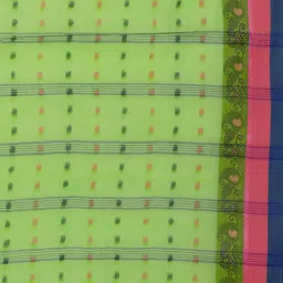 Kalakari India Green Cotton Woven Saree With Unstitched Blouse image 4