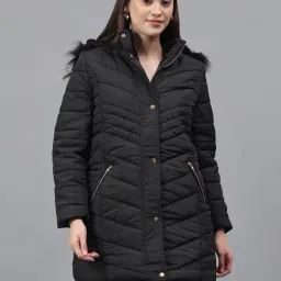 Cantabil Black Nylon Solid Jacket-picture-42