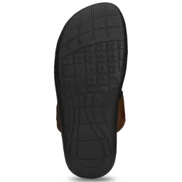 Shences Men's Brown Cross Strap Sandals image 4