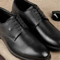 Metro Black Derby Shoes-image-10