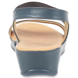 Metro Women's Blue Ankle Strap Wedges image 5