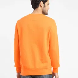 Levi's Vibrant Orange Cotton Regular Fit Printed Sweatshirt image 2