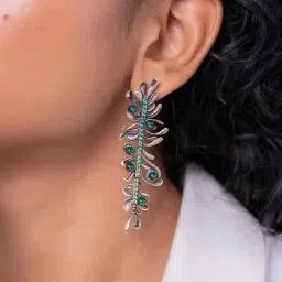 Shaya 92.5 Sterling Silver Relieve Oxidized Earrings for Women-image-52