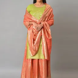 Aurelia Orange Printed Dupatta image 2