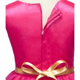 The Magic Wand Kids Pink Embroidered Dress with Belt image 4
