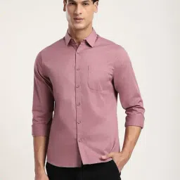 R&B Mauve Cotton Regular Fit Shirt-picture-43