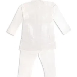 VASTRAMAY SISHU White Straight Fit Kurta Set image 2