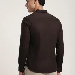 R&B Brown Cotton Regular Fit Shirt image 2