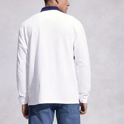 WROGN Pure Cotton Striped Oversized Polo Collar T-shirt image 2