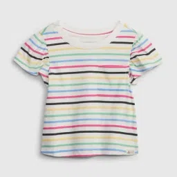 GAP Kids Multi Regular Cotton Striped Top image 3