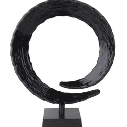 De Maison Decor Black Aluminium Antique Serene Ripples Ring image 2