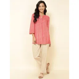 Fabindia Pink Printed Tunic image 5