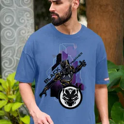 Metronaut Men Printed Drop-Shoulder Sleeves T-shirt image 3