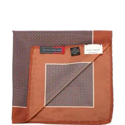 Peter England Brown Printed Polyester Pocket Square image 2