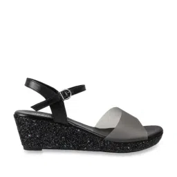 Mochi Women's Black Ankle Strap Wedges-image-36