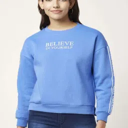 People by Pantaloons Blue Cotton Printed Sweatshirt-picture-25
