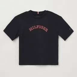 Tommy Hilfiger Boys V-Neck Drop-Shoulder Sleeves Raw Edge T-shirt-picture-25