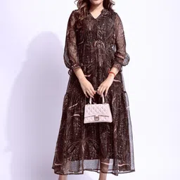 Murcia Women Print Fit & Flare Midi Dress-image-56