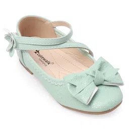 Cute Walk by Babyhug Bellies with Velcro Closure & Bow Applique - Green image 3