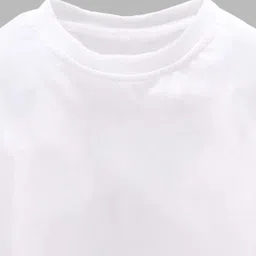 KAVEE Pure Cotton Full Sleeves Solid Tee - White image 4