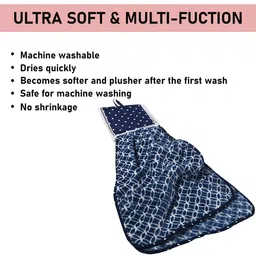 Kuber Industries Blue 3 Pcs Printed Microfiber Wash Basin Napkin Towel With Hanging Loops image 3